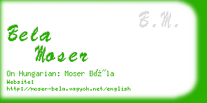 bela moser business card